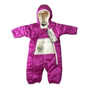 Obermeyer purple baby bunting snowsuit size 0-6 months